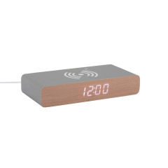 Budík Retro Flat LED Karlsson KA6039GY, 8cm